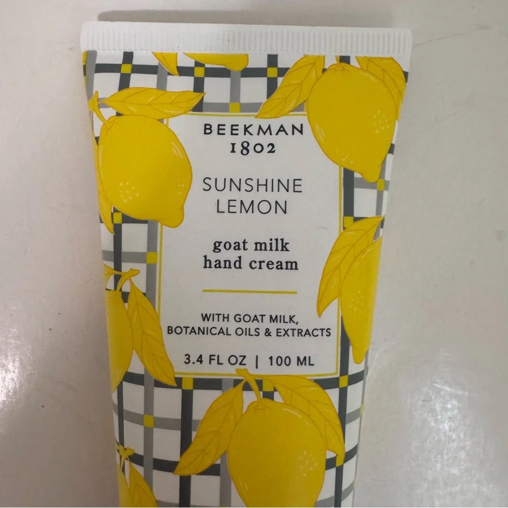 Beekman 1802 Sunshine Lemon Goat Milk Hand Cream 3.4 oz Full Size NWT Sealed